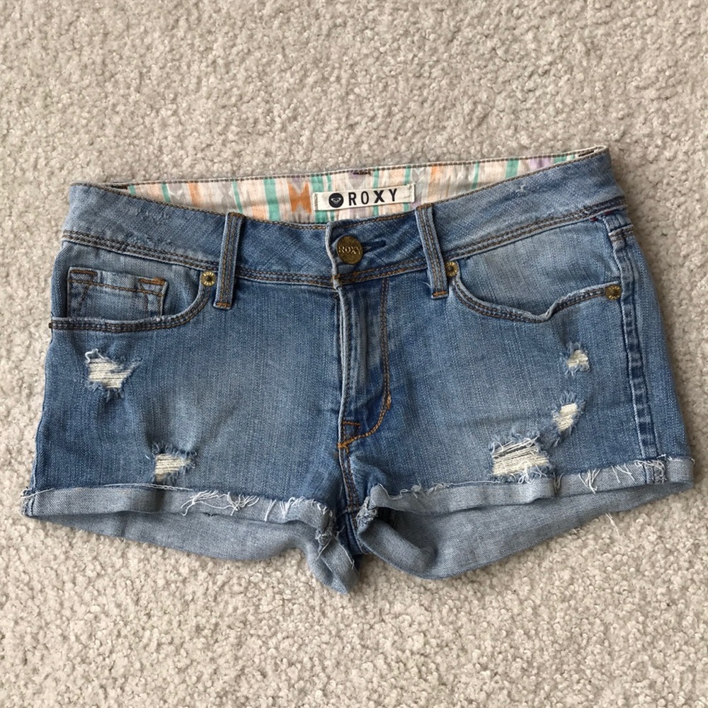 Roxy Distressed Denim Shorts